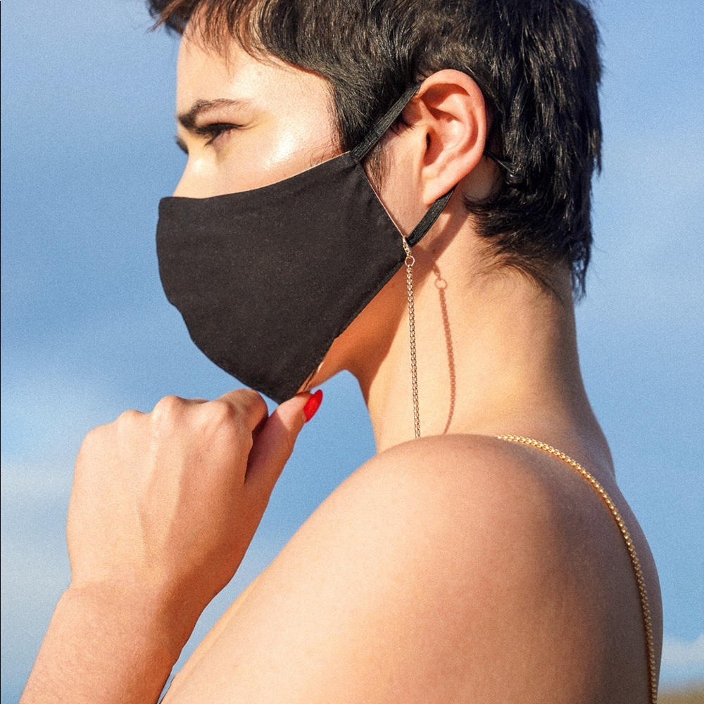 24 in gold plated mask chain